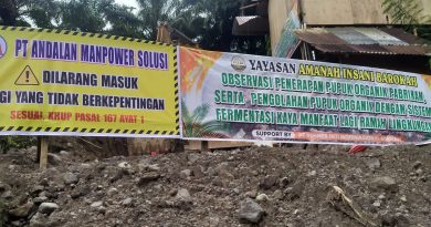 PT ANDALAN MANPOWER SOLUSI BEROPERASI DIDUGA TANPA IZIN, GALI LUBANG BESAR UNTUK PEMBUATAN PUPUK KOMPOS