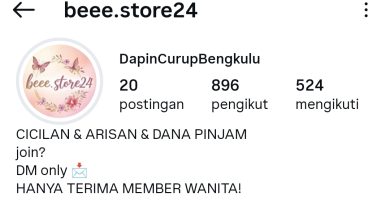 Warga Curup Resah, Akun Jasa Cicilan @Beee.store24 di Medsos Diduga Unggah Data Pribadi, Polres REJANG Lebong Harus Bergerak Cepat